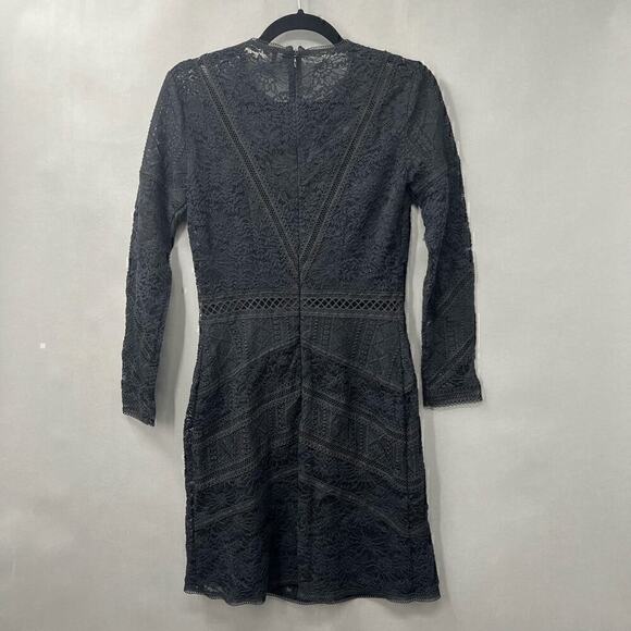 $450 The Kooples Mini Dress Womens Small Lace Modest Dark Academia Glam Swiftie - Picture 4 of 15